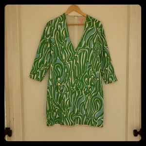 Lilly Pulitzer Charlena dress, blue/green/white XL